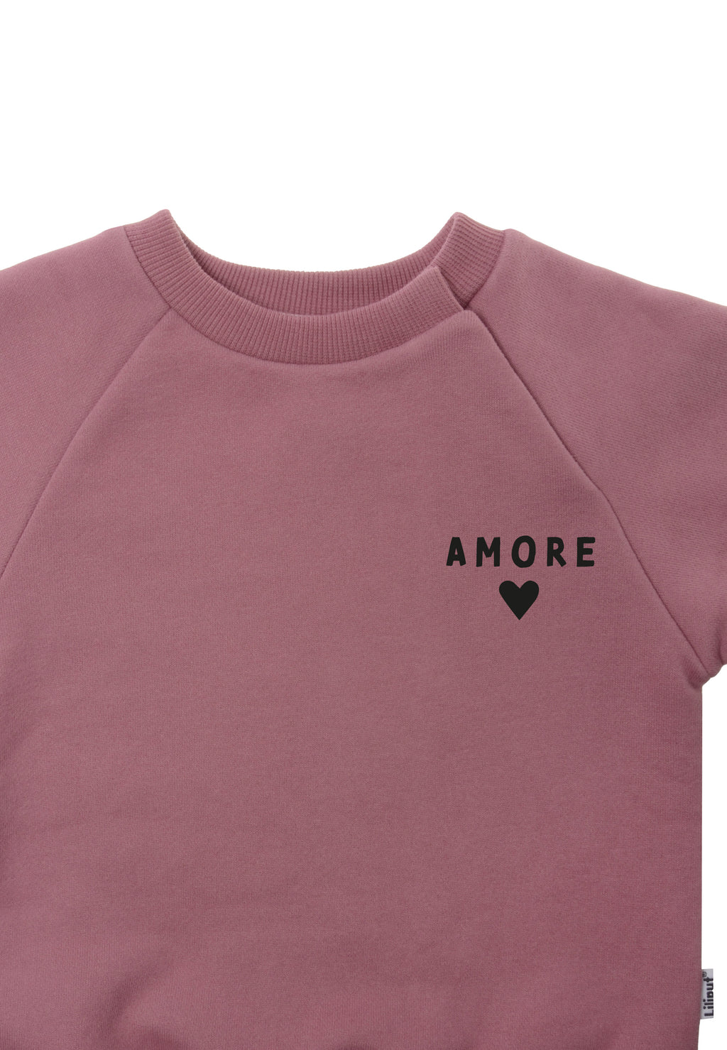 2tlg. Set mit Sweatshirt in rosenholz "amore" und Leggings schwarz gestreift in der Farbe ecru