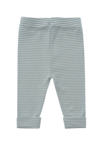 Rückseite der schilf-ecru geringelten Leggings.