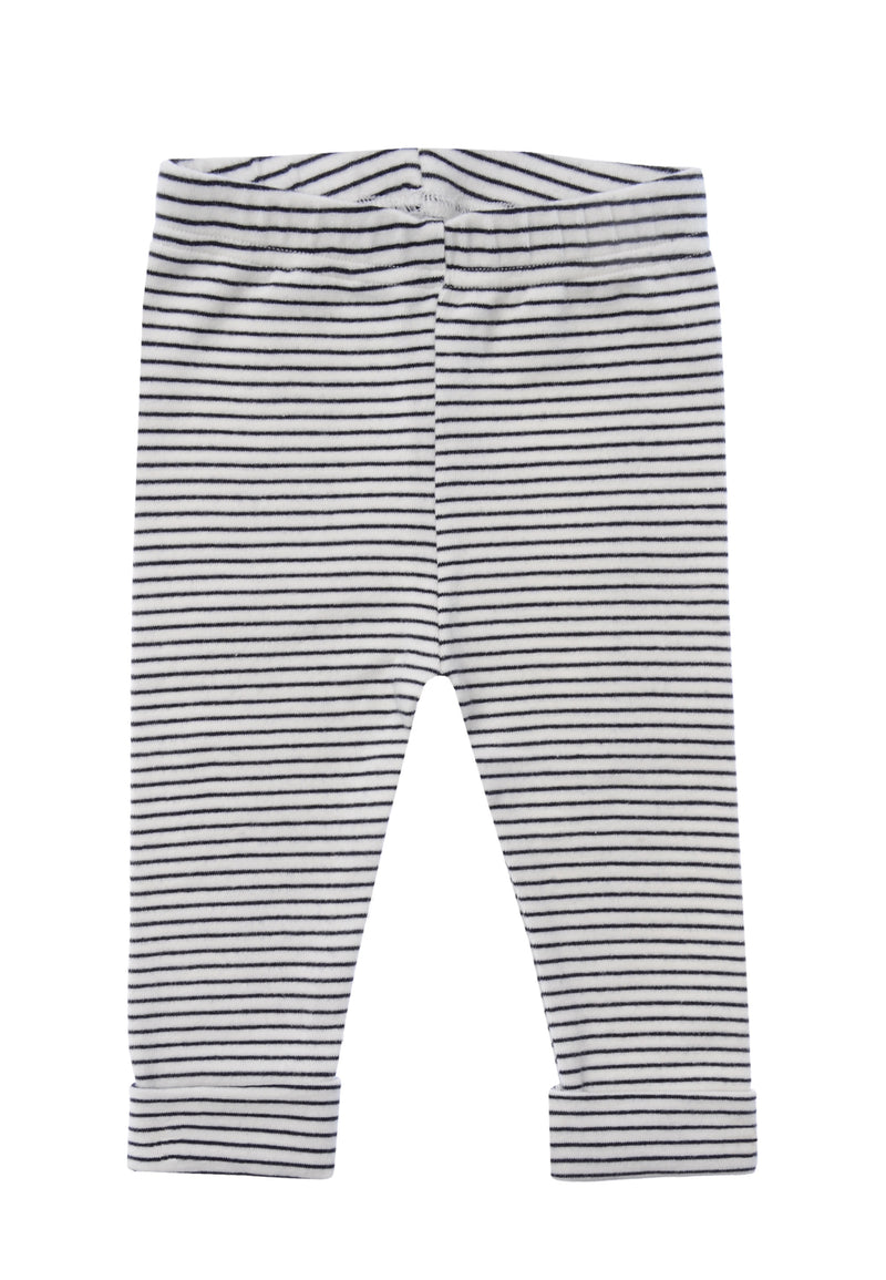 schwarz gestreifte Leggings in der Farbe ecru