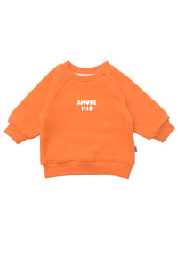 Sweatshirt in orange  "amore mio" 
