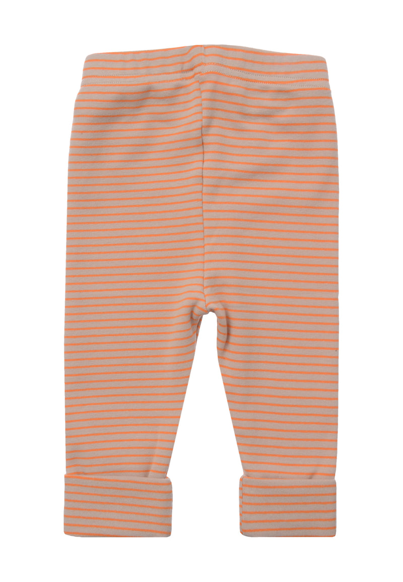 Rckseite von den orange/beige gestreifter Leggings