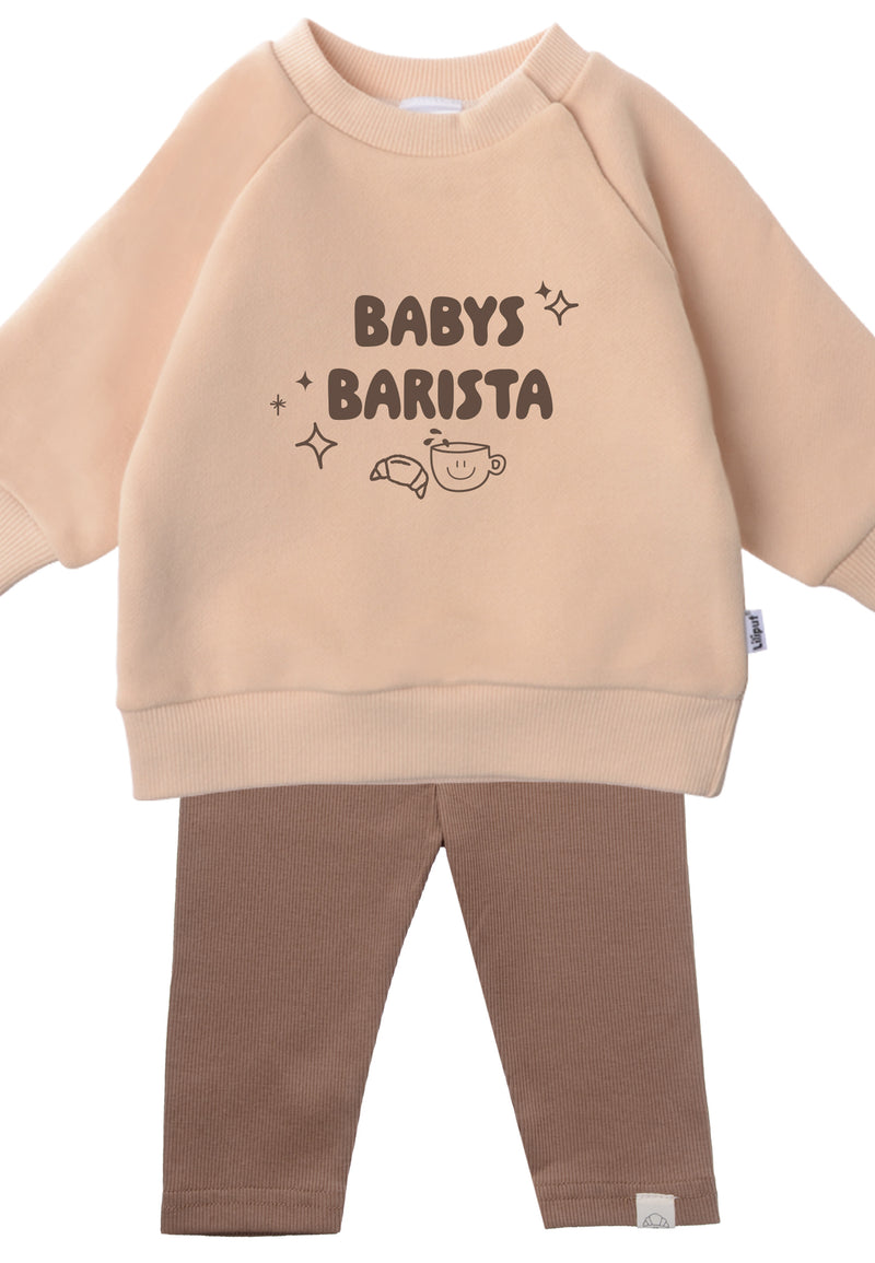 Set mit Sweatshirt und Leggings "Baby Barista"