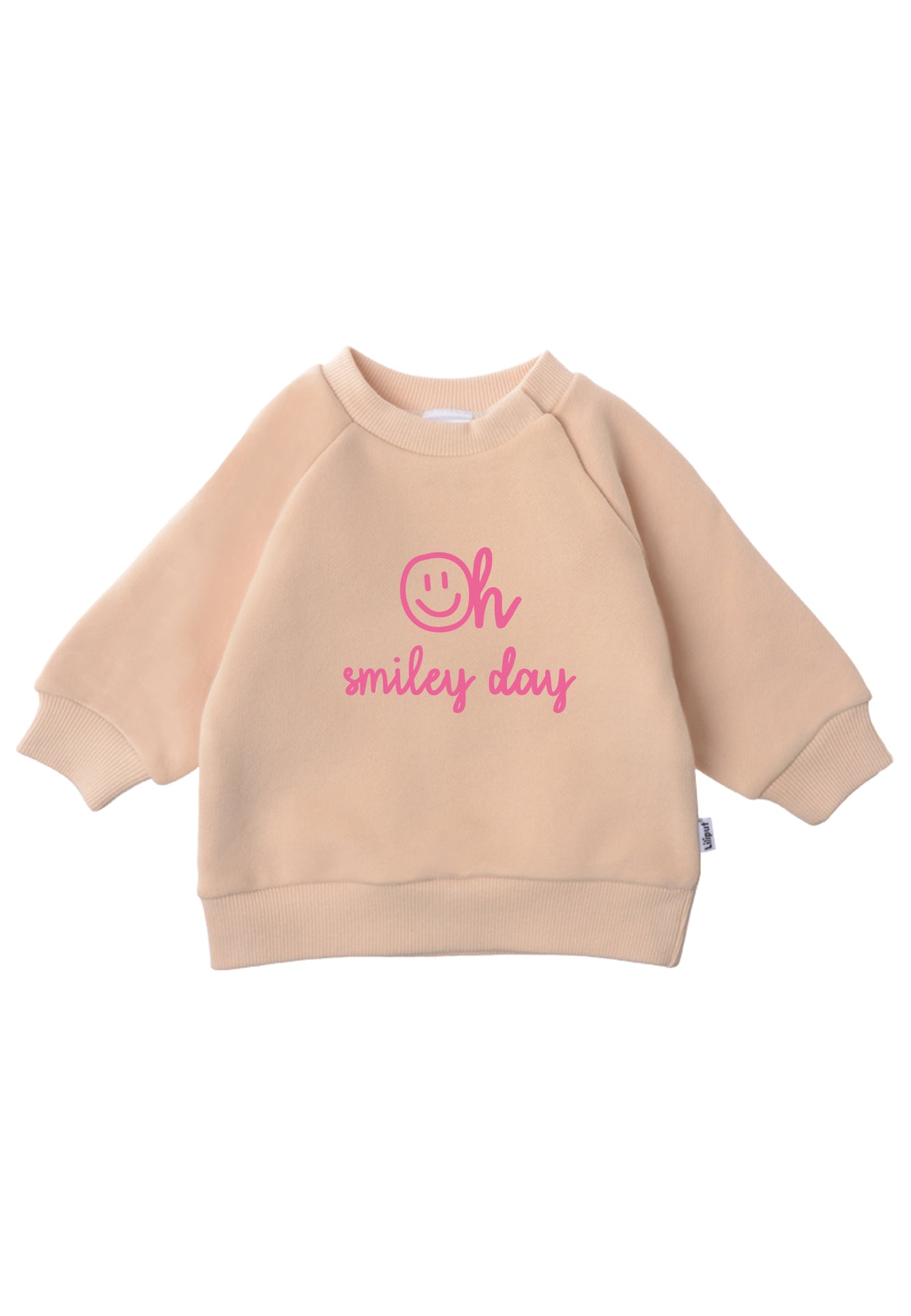 Sweatshirt mit pinkem „Oh smiley day“-