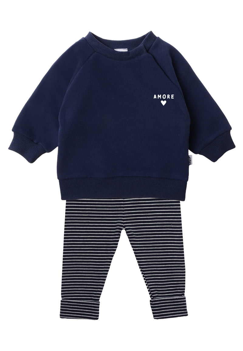 2tlg. Set mit Sweatshirt und Leggings "Amore"
