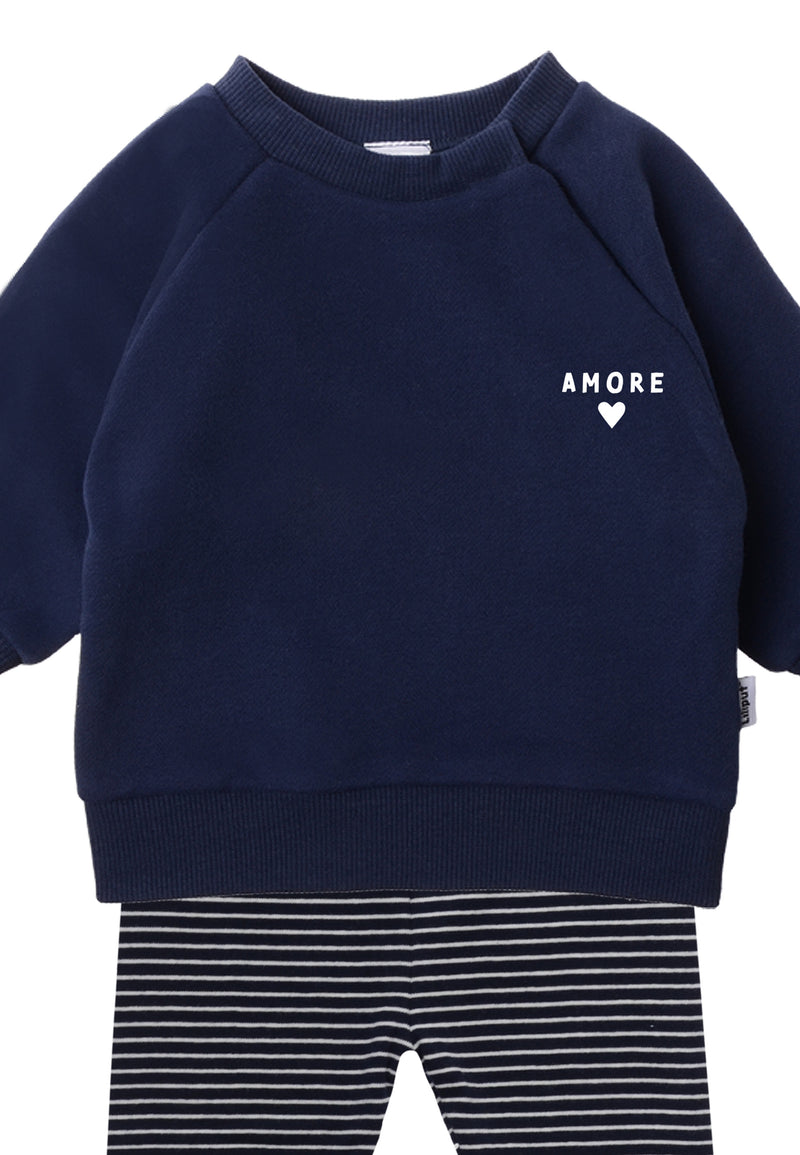 2tlg. Set mit Sweatshirt und Leggings "Amore"
