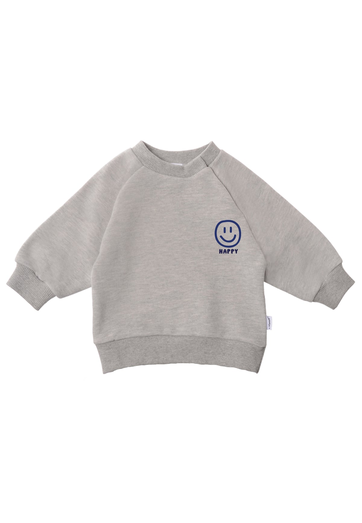 Sweatshirt mit „HAPPY“-Smiley-Print 