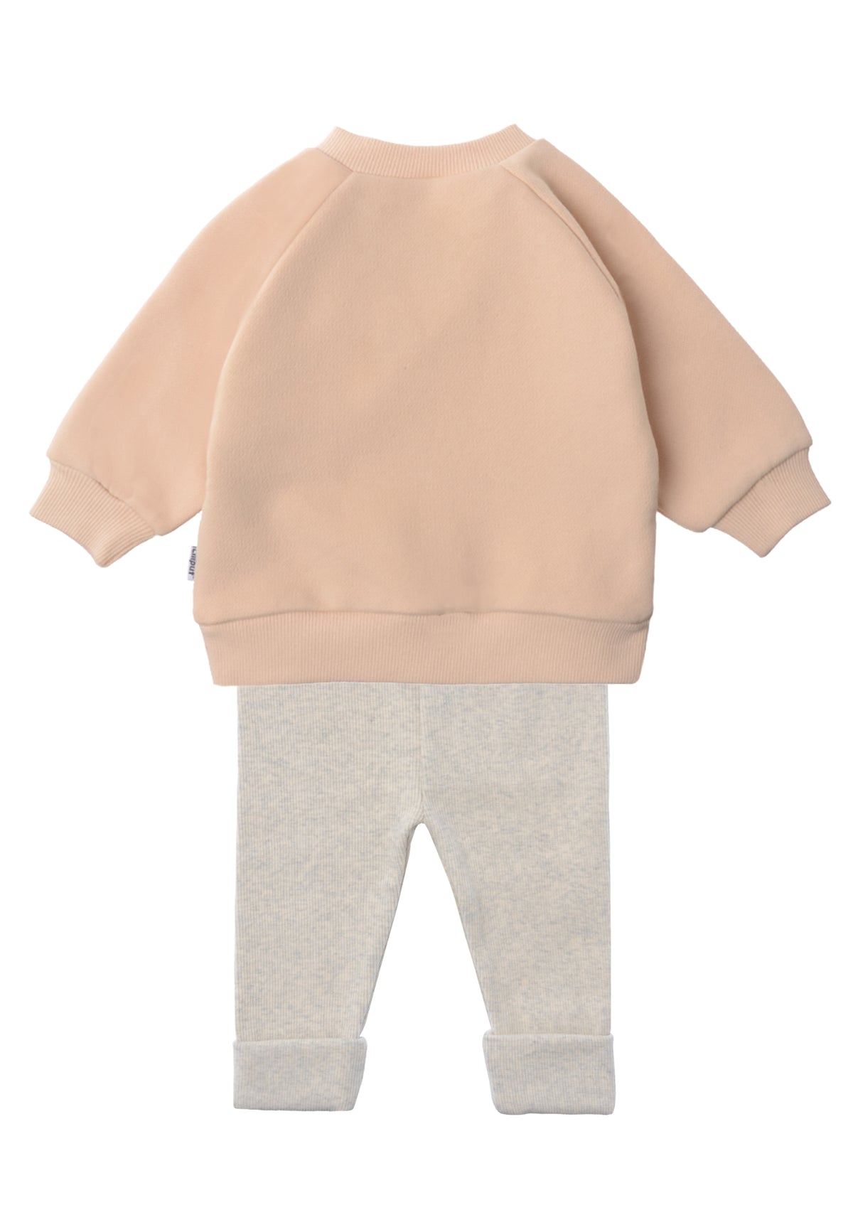 2tlg. Set mit Sweatshirt in beige "XMAS Maus" und Leggings