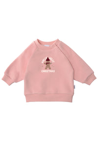 2tlg. Set mit Sweatshirt in rosa und "Holly Jolly Lebkuchen" Print und Leggings