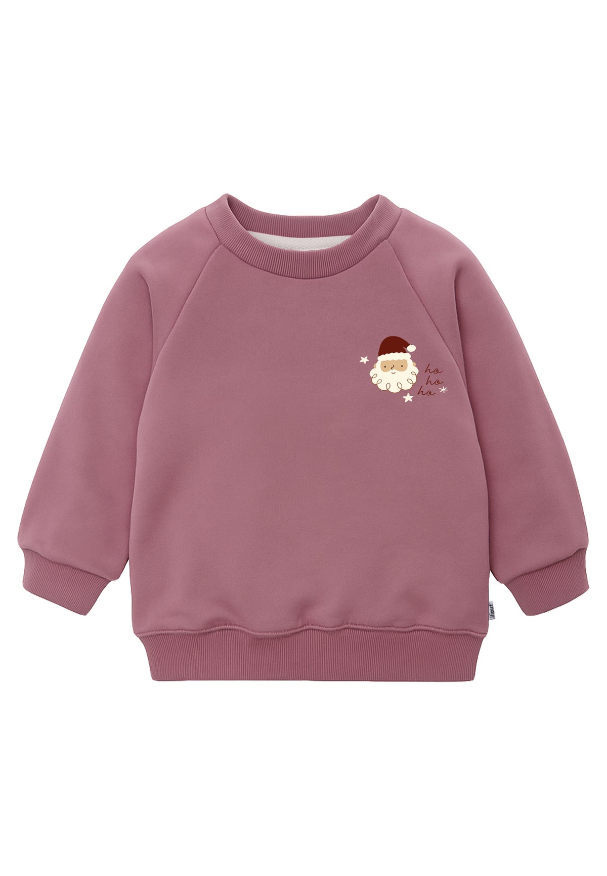 2tlg. Set mit Sweatshirt "Santa" in rosenholz und Leggings
