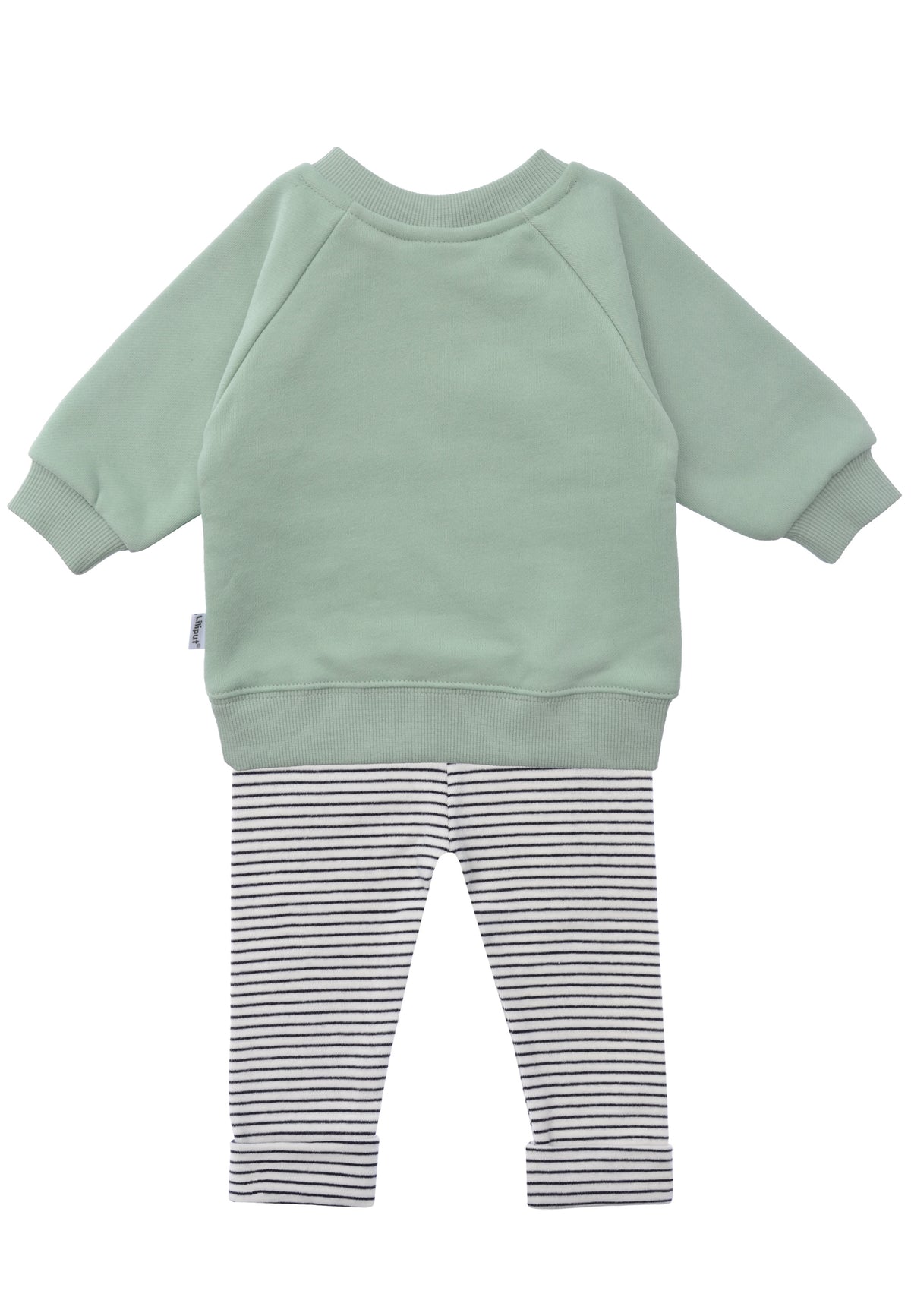 2tlg. Set mit Sweatshirt in schilf und "Pinguin" Print & Leggings