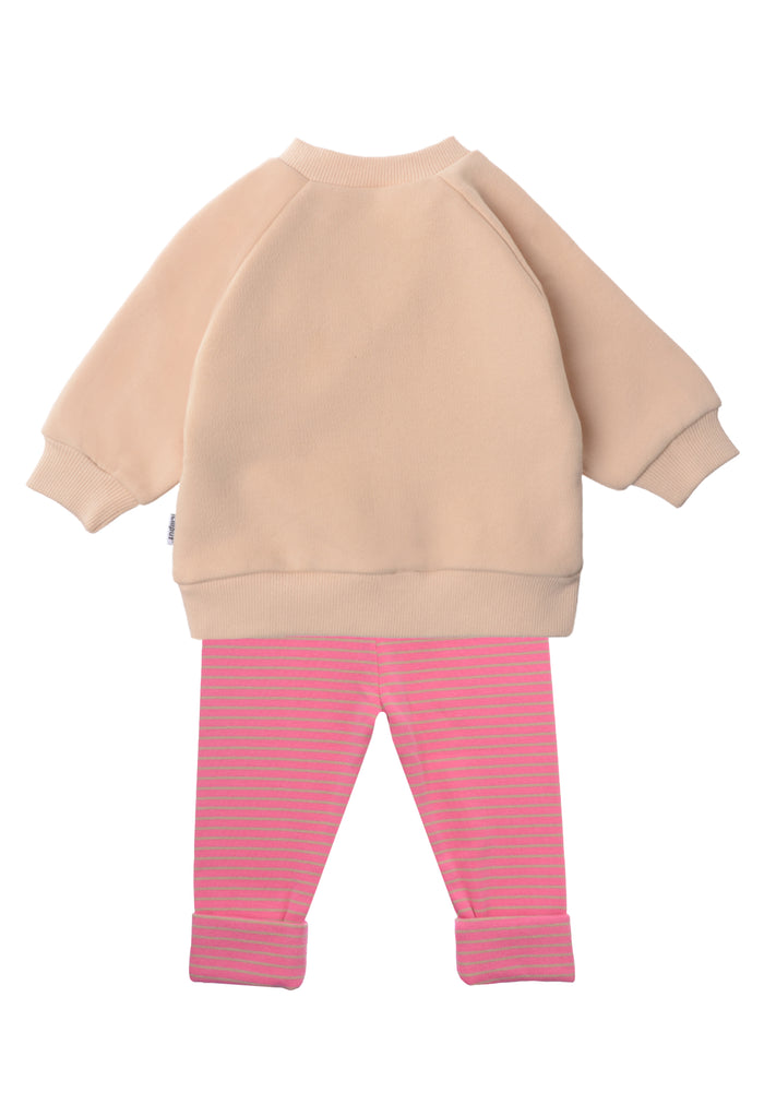 2tlg. Set mit Sweatshirt und Leggings "Let Love Bloom"