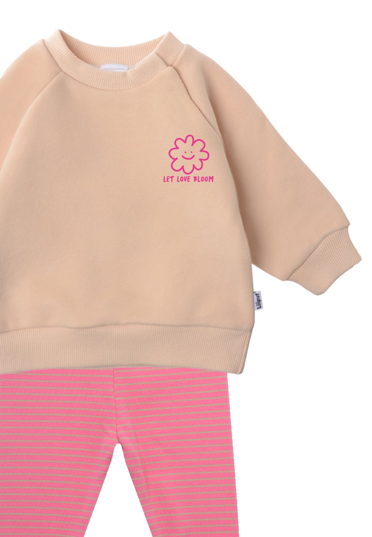 2tlg. Set mit Sweatshirt und Leggings "Let Love Bloom"