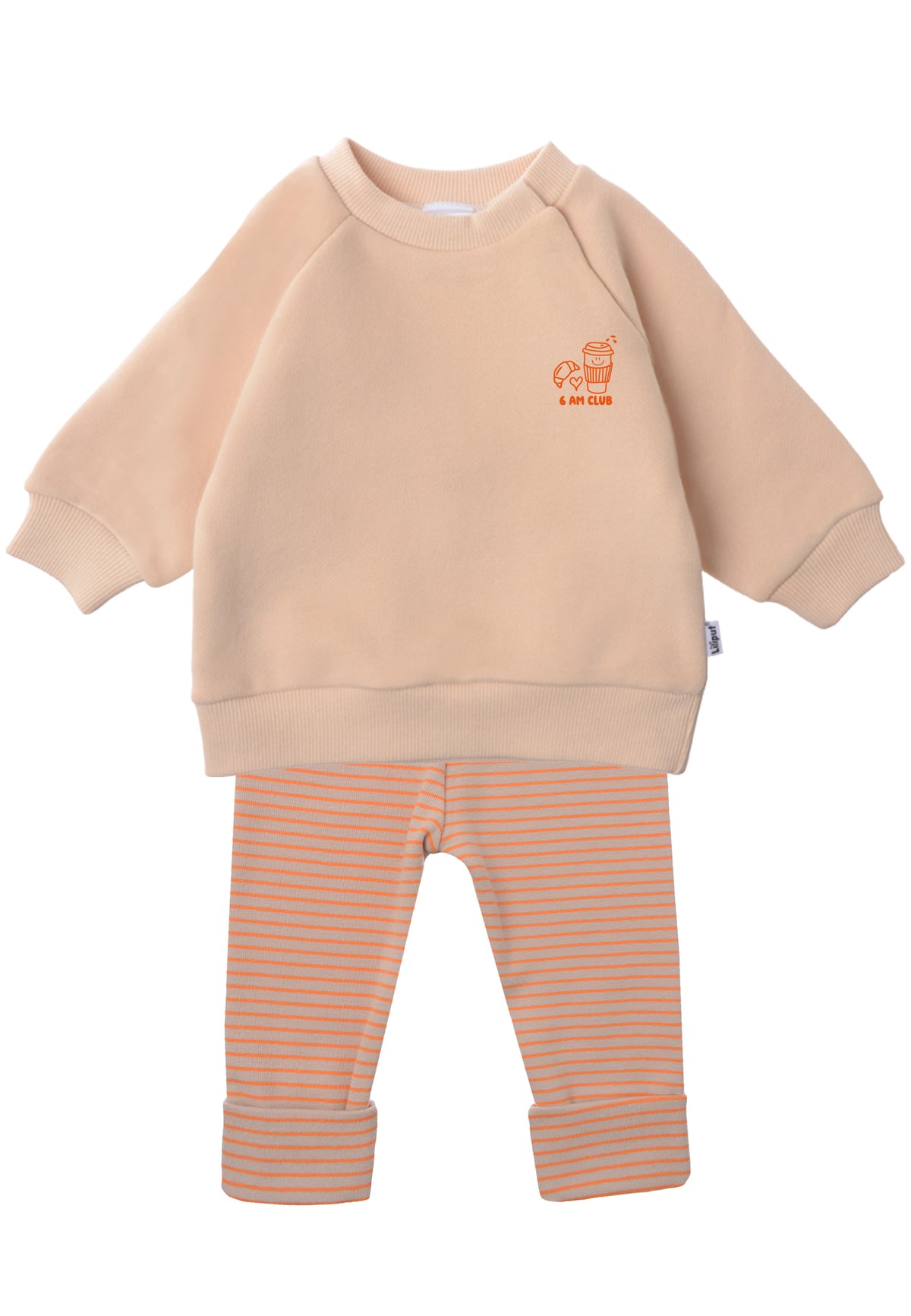 2tlg. Set mit Sweatshirt und Leggings "6AM Club"