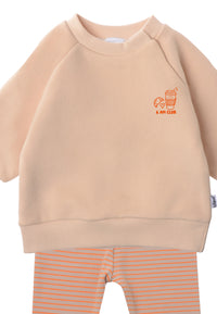2tlg. Set mit Sweatshirt und Leggings "6AM Club"