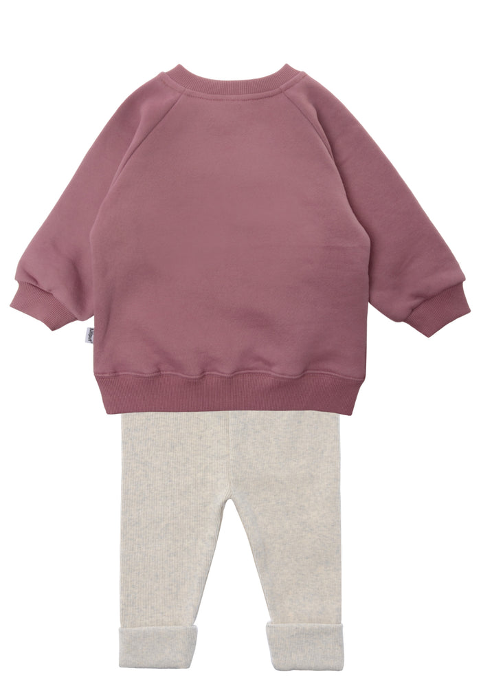 2tlg. Set mit Sweatshirt und Leggings "Let Love Bloom"