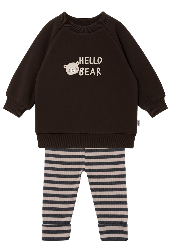 2tlg. Set mit Sweatshirt und Leggings "Hello Bear"