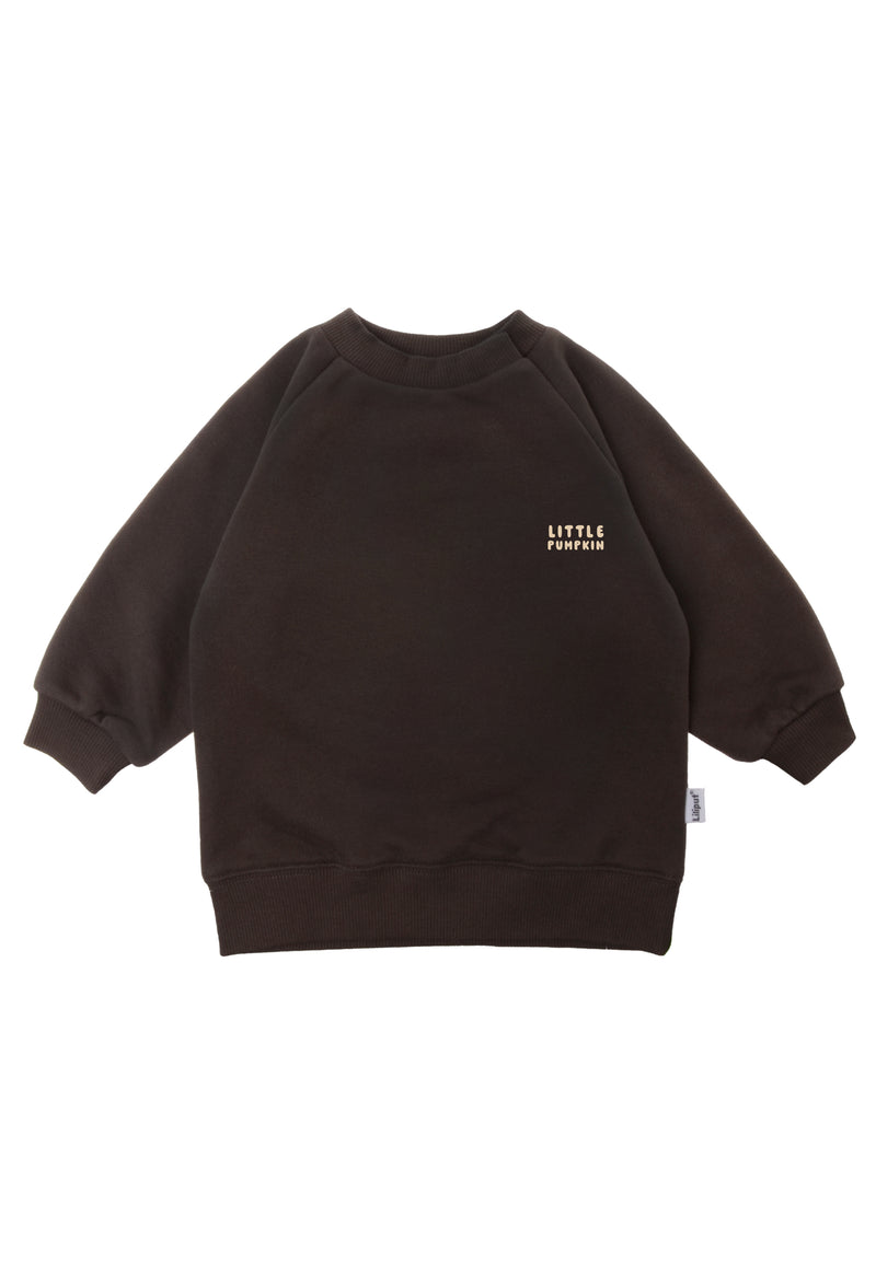 Sweatshirt "little pumpkin pie" in der farbe braun