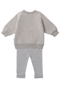 2tlg. Set mit Sweatshirt und Leggings "oh milk"