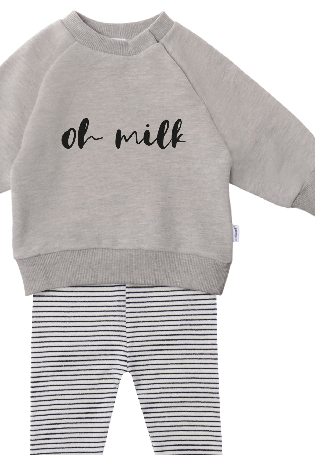 2tlg. Set mit Sweatshirt und Leggings "oh milk"
