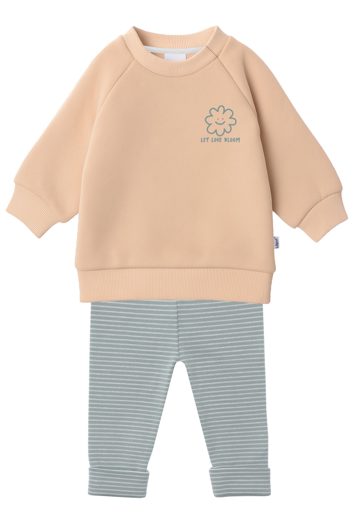 2tlg. Set mit Sweatshirt und Leggings "let love bloom"