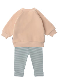 2tlg. Set mit Sweatshirt und Leggings "let love bloom"