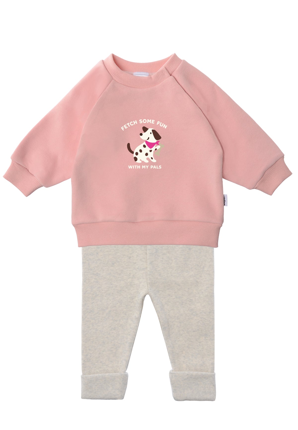 2tlg. Set mit Sweatshirt und Leggings "fetch some fun"
