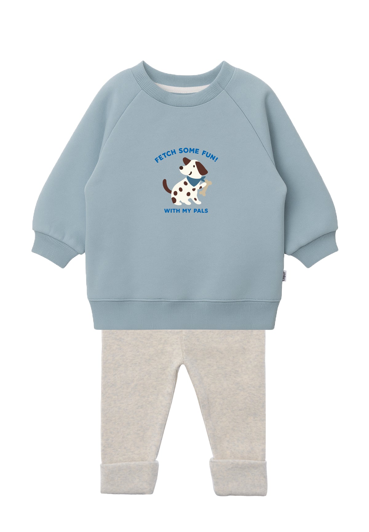 2tlg. Set mit Sweatshirt und Leggings "fetch some fun"