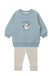 2tlg. Set mit Sweatshirt und Leggings "fetch some fun"