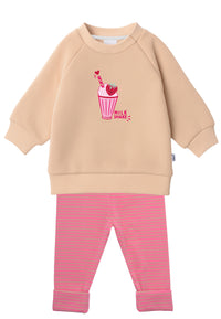 2tlg. Set mit Sweatshirt und Leggings "Milkshake"