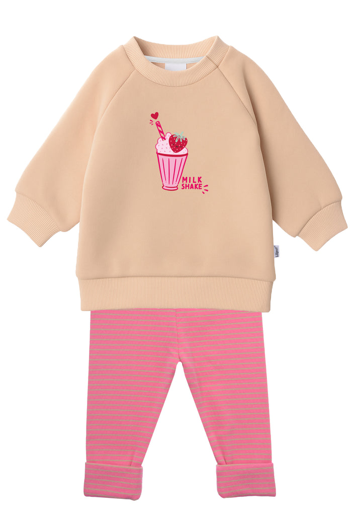 2tlg. Set mit Sweatshirt und Leggings "Milkshake"