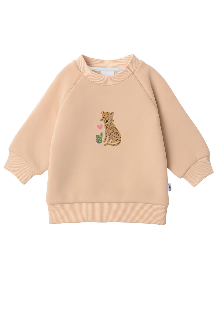 2tlg. Set mit Sweatshirt in beige "Leo" und Leggings