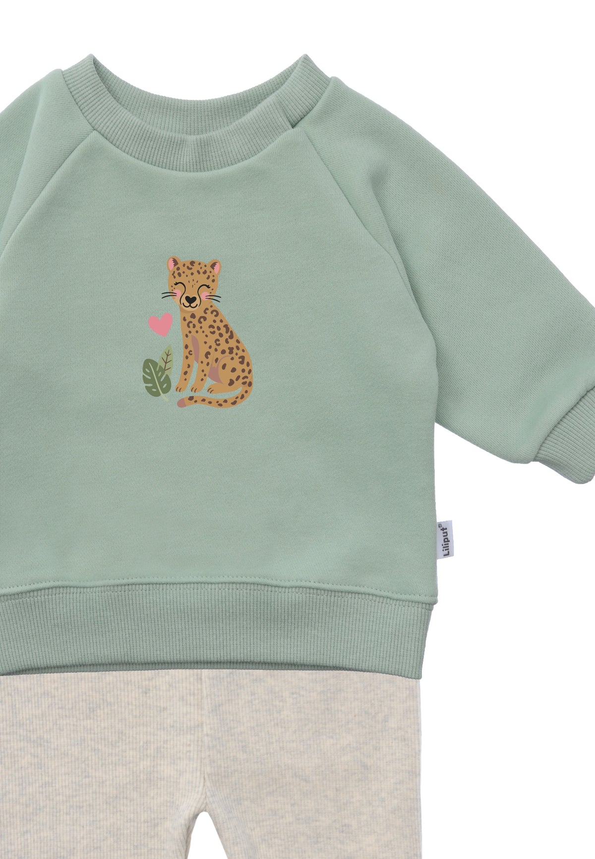 2tlg. Set mit Sweatshirt in schilf "Leo" und Leggings