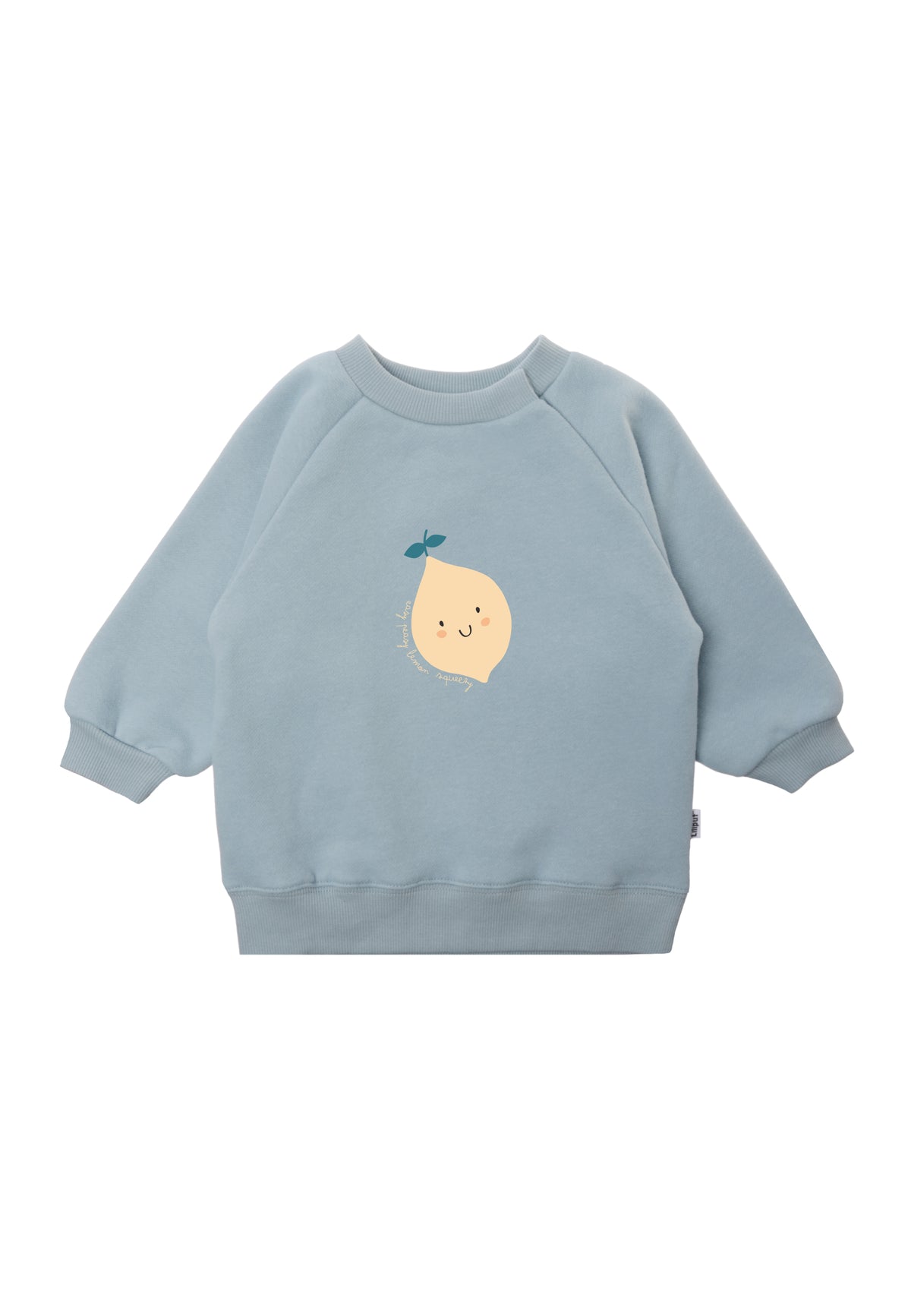 Sweatshirt in hellblau mit niedlichem Zitronen Aufdruck.