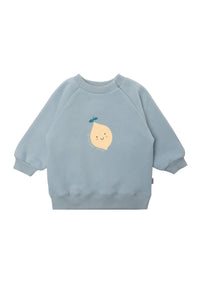 Sweatshirt in hellblau mit niedlichem Zitronen Aufdruck.