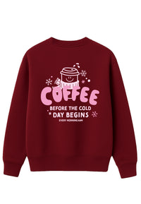 Erwachsenen Sweatshirt bordeaux 6am Club