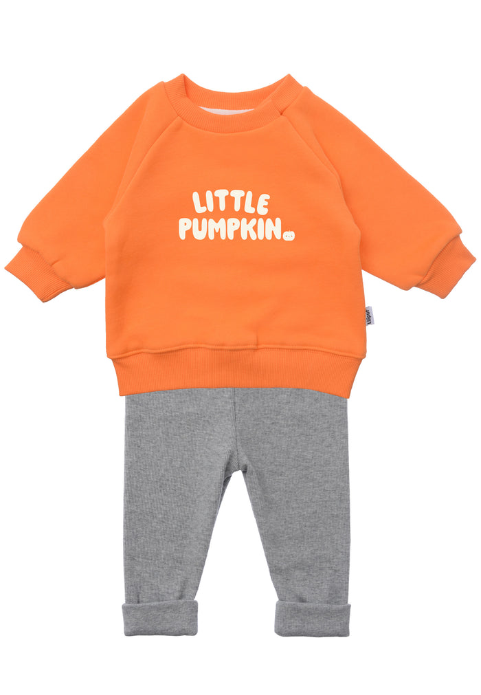 2tlg. Set mit Sweatshirt "little pumpkin" in orange und Leggings