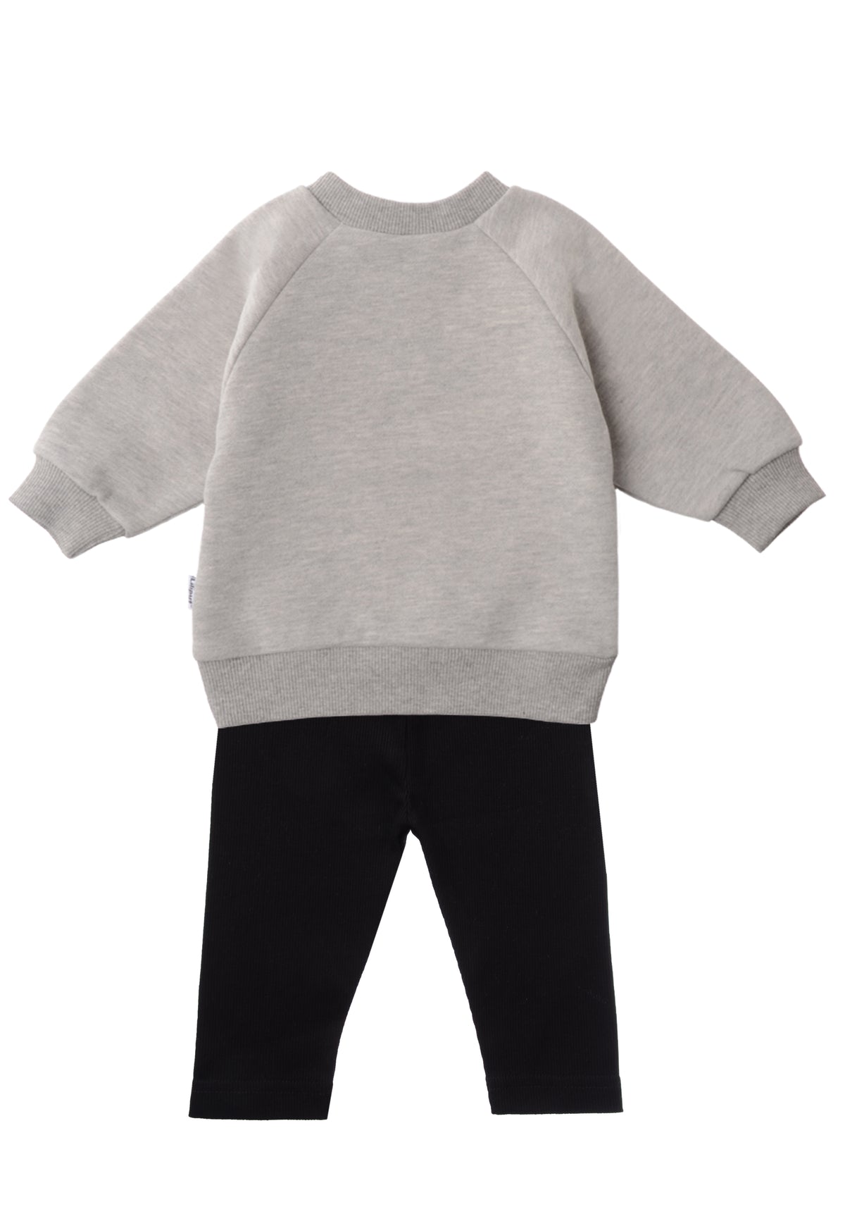 2tlg. Set mit Sweatshirt in grau und "Holly Jolly" Print und Leggings