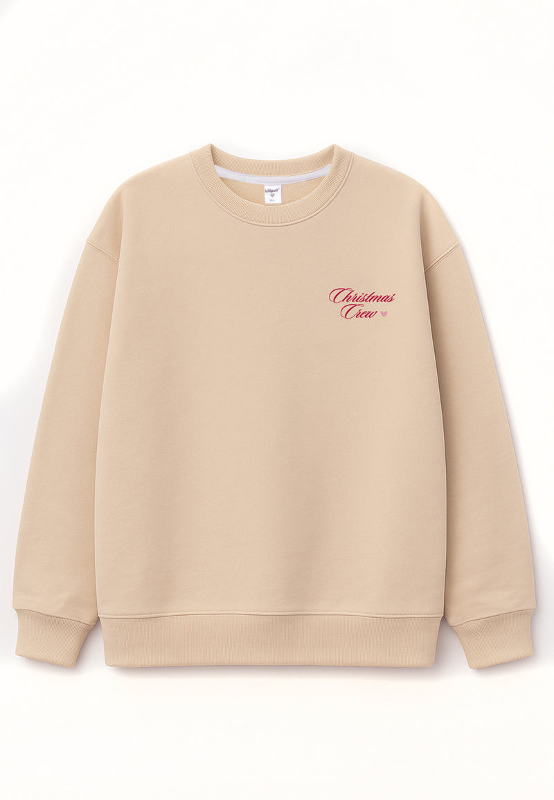 Erwachsenen Sweatshirt beige Christmas Crew