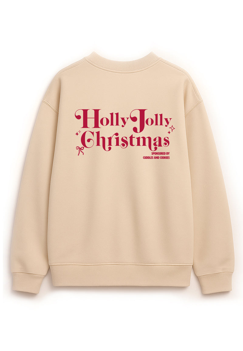 Erwachsenen Sweatshirt XMAS Holly Jolly