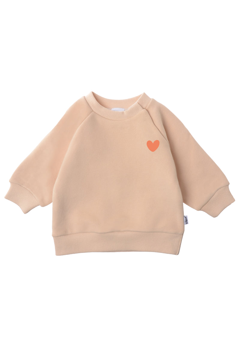 Sweatshirt beige mit dem Druck "Herz" 