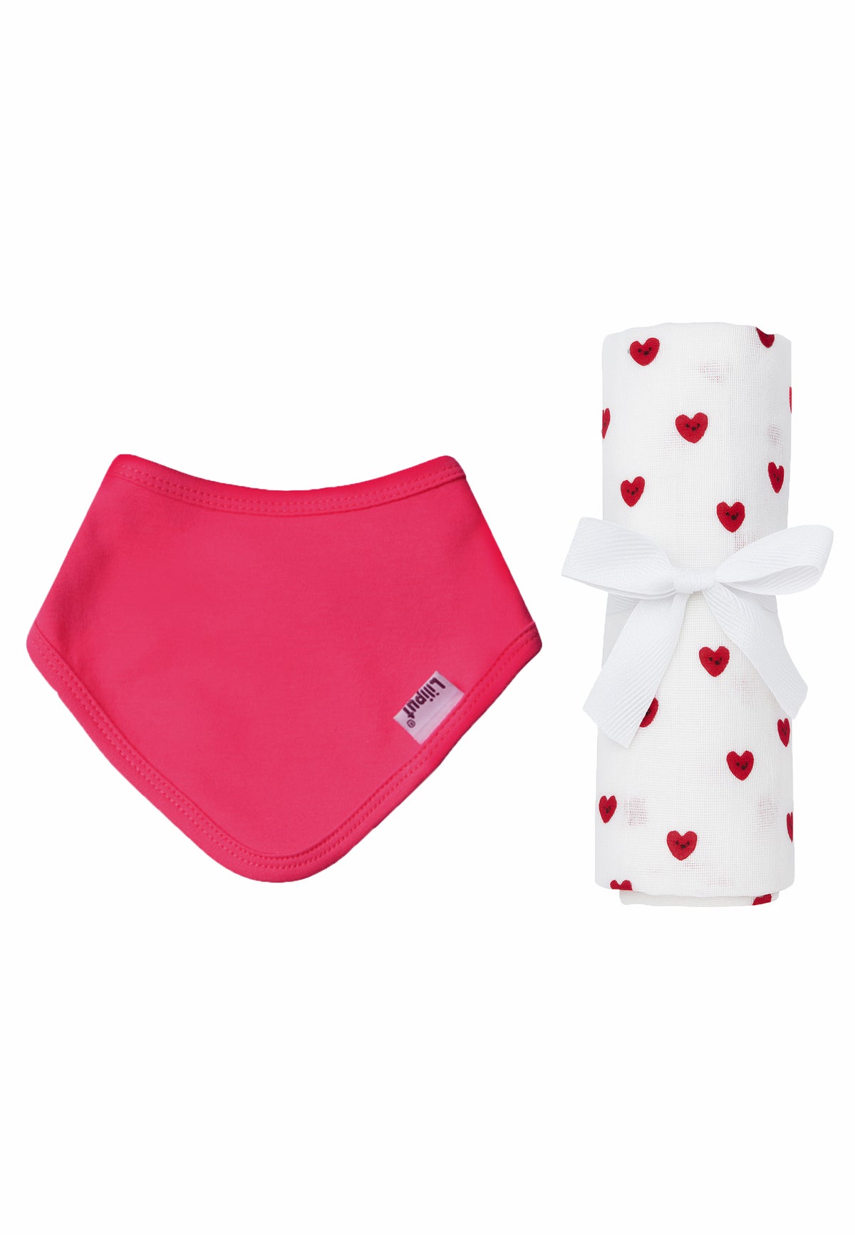 2-teiliges Set mit Musselintuch und Halstuch