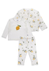 3-teiliges Kinderset Little Lemon – Jacke, Shirt & Leggings mit Zitronenprint