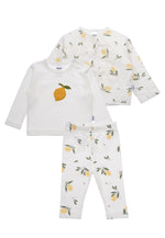 3-teiliges Kinderset Little Lemon – Jacke, Shirt & Leggings mit Zitronenprint