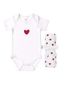 2-teiliges Set mit Body und Musselintuch