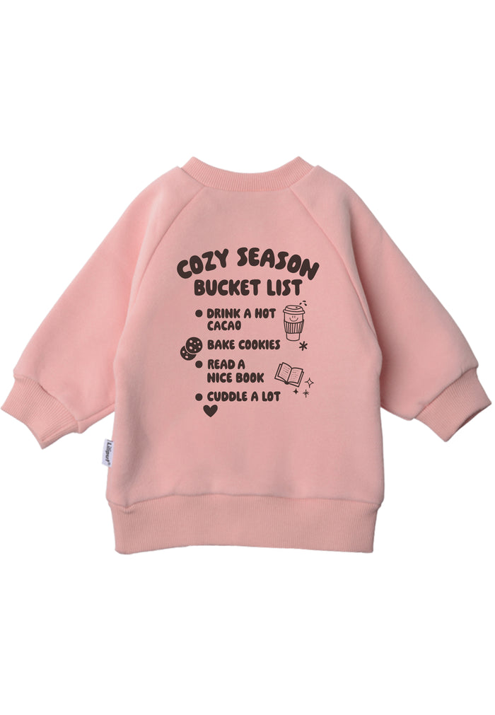 Cozy Season Bucket List Sweatshirt rosa Mini Me