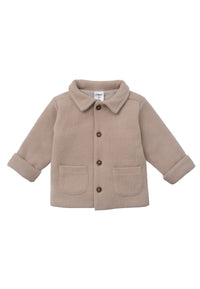 Waffelpiquè Jacke in beige mit passendem Futter und sanfter Wattierung für einen ultimativen Tragekomfort.