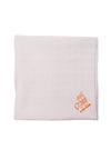2er-Pack Premium-Musselintücher in apricot und grau "6 am Club" Print