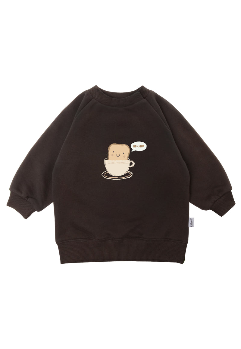 Sweatshirt in braun mit Toastie Print