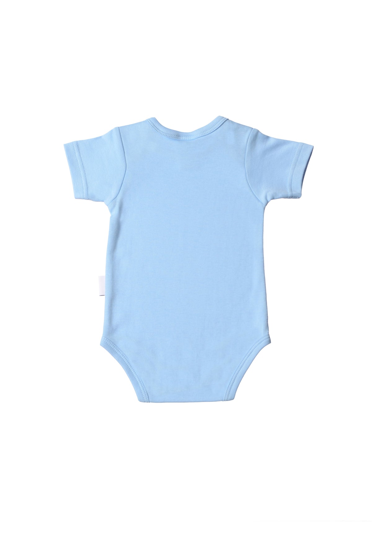 Set aus Kurzarm-Amineckbody Bio-Baumwolle und Halstuch in hellblau