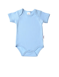 Kurzarmbody hellblau Bio-Baumwolle
